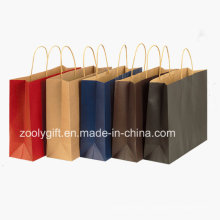 Оптовые дешевые корзины для пересылки бумаги коричневого цвета Крафт-бумаги с витой ручкой